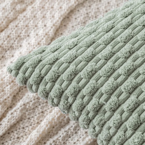 MIULEE Poszewka na poduszkę 50 x 50 cm, sztruksowa, zestaw 2 szt