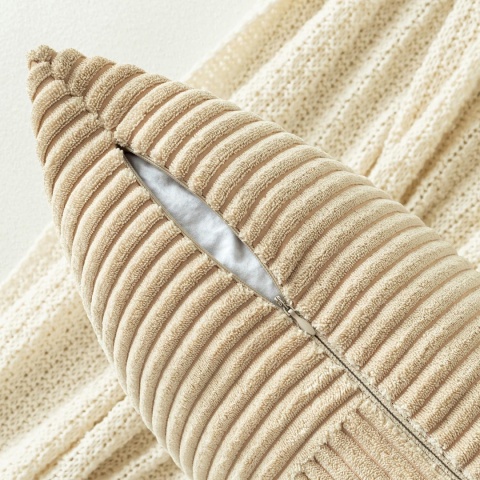 MIULEE Poszewka na poduszkę 45x45cm, sztruksowa, zestaw 2 szt