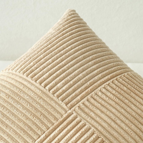 MIULEE Poszewka na poduszkę 45x45cm, sztruksowa, zestaw 2 szt