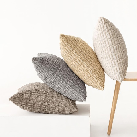 MIULEE Sztruksowa poszewka na poduszkę, miękka, 4 sztuki, 50 x 50 cm,