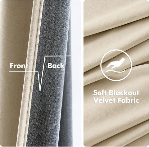 MIULEE Zasłona 140 x 260 cm 2 sztuki, nieprzejrzysta, zaciemniająca