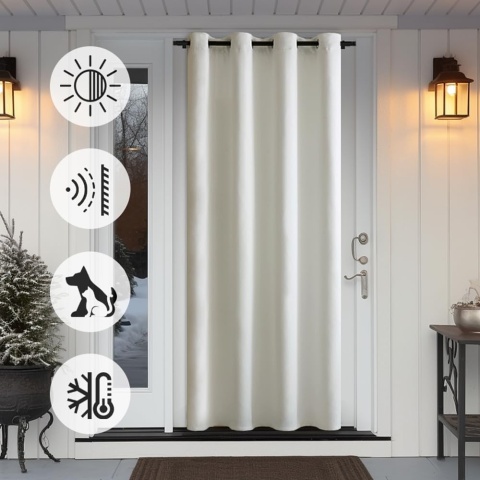 MIULEE Zasłona termiczna z izolacją zimną i ciepłą termiczną 175x132cm