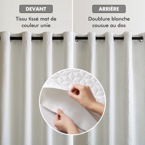 MIULEE Zasłona termiczna z izolacją zimną i ciepłą termiczną 175x132cm