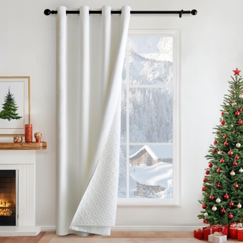 MIULEE Zasłona termiczna z izolacją zimną i ciepłą termiczną 175x132cm