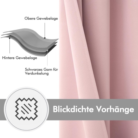 MIULEE Zasłona zestaw 2 sztuk, wys. 245 x szer. 140 cm zaciemniające