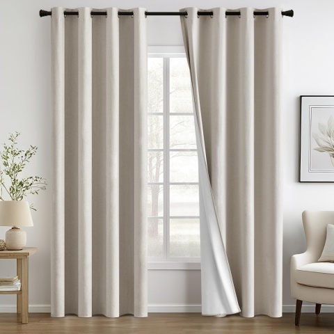 MIULEE Zasłona zestaw 2 sztuk, wys. 245 x szer. 140 cm zaciemniające