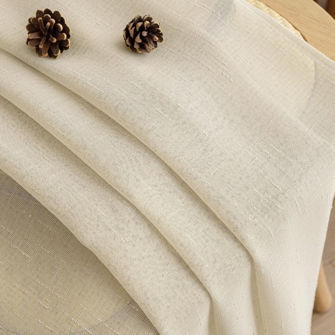 MIULEE Zestaw 2 zasłon z taśmą marszcząca o wyglądzie lnu, 140x245 cm
