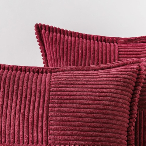 MIULEE zestaw 2 sztruksowych, kwadratowych poszewek na poduszki, 45 x 45 cm