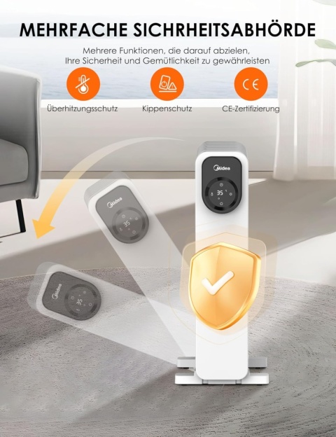 Midea NY2311-24UR grzejnik olejowy 11 żeber z pilotem wyswietlacz Led