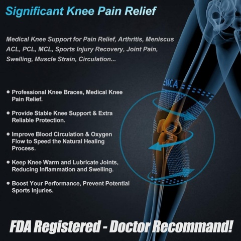 NEENCA Profesjonalny nakolannik-HX051-BLUE- L Orteza stabilizator