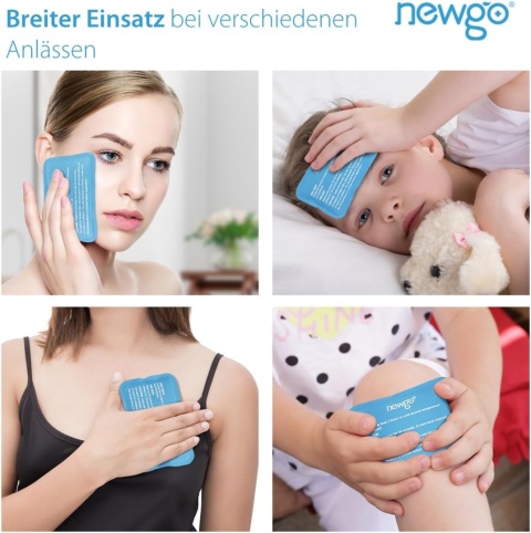 NEWGO żelowe podkładki chłodzące (6 sztuk) kompresy chłodzące