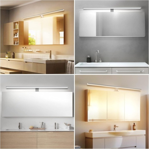 NIORSUN Lampa łazienkowa LED, 18 W, 80 cm, temperatura 4000 K, 6000 K