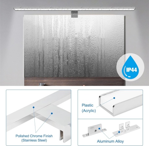 NIORSUN Lampa łazienkowa LED, 18 W, 80 cm, temperatura 4000 K, 6000 K