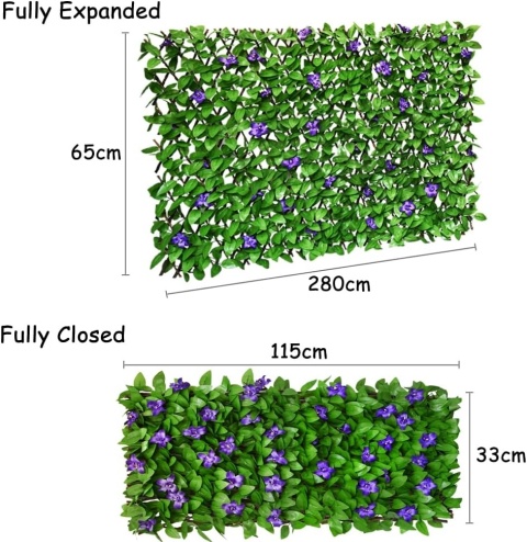 Ogrodzenie chroniące prywatność HomeSun, panel bluszczu 4 sztuki