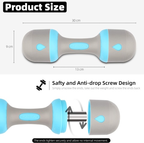 Para hantli z regulacją 5 w 1 opcja wagowa od 1 do 5 kg antypoślizgowe