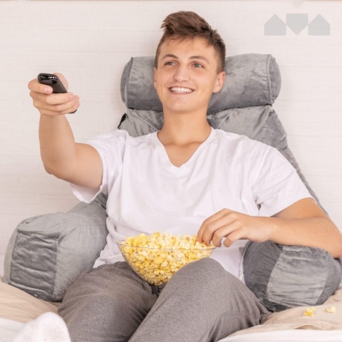 Poduszka do czytania Milliard XL odpinany wałek pod szyję 60x40 cm