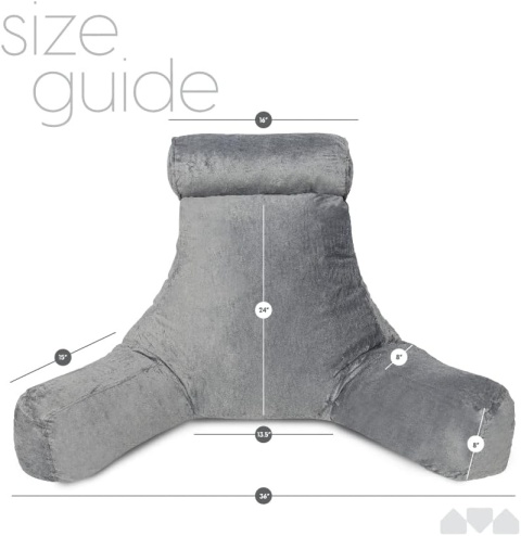 Poduszka do czytania Milliard XL odpinany wałek pod szyję 60x40 cm