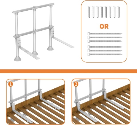 Poręcz łóżka dla seniora regulowana składana uchwyt bezpieczeństwa