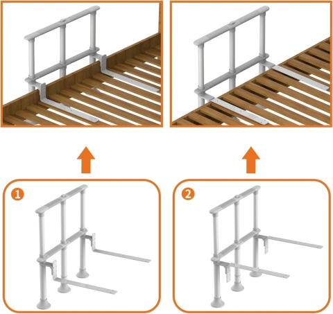 Poręcz łóżka dla seniora regulowana składana uchwyt bezpieczeństwa