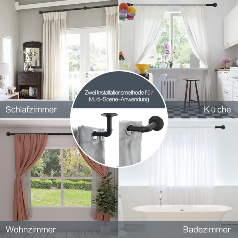 Przemysłowy karnisz wysuwany, regulowany metalowy 110-210 cm