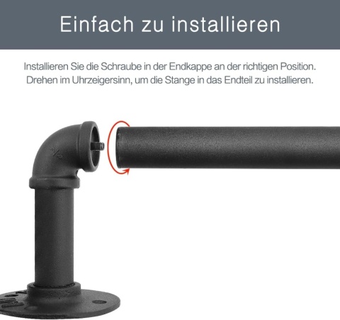 Przemysłowy karnisz wysuwany, regulowany metalowy 110-210 cm