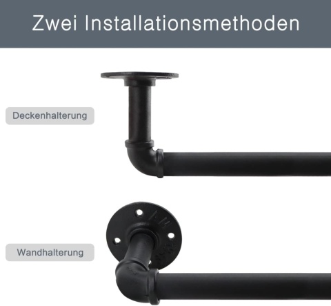 Przemysłowy karnisz wysuwany, regulowany metalowy 110-210 cm