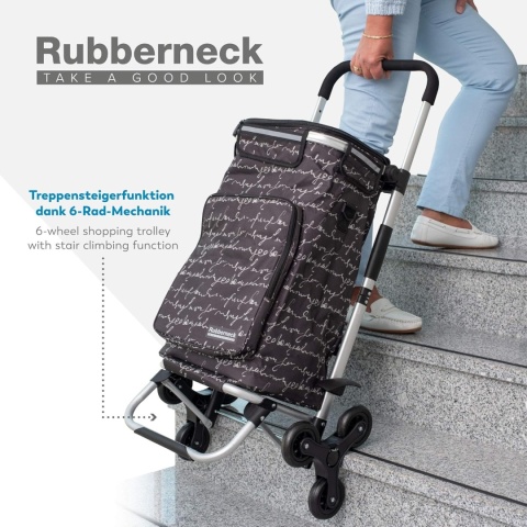 Rubberneck Wózek na zakupy z systemem 3 x 3 kół składany lekki