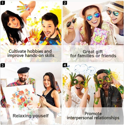 TISHIRON Malowanie według liczb 40 x 50 cm, ze staluga zestaw