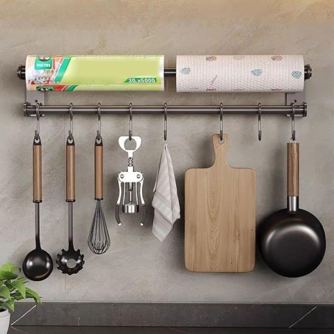 Uchwyt na rolkę kuchenną i przybory kuchenne, stal nierdzewna 60 cm