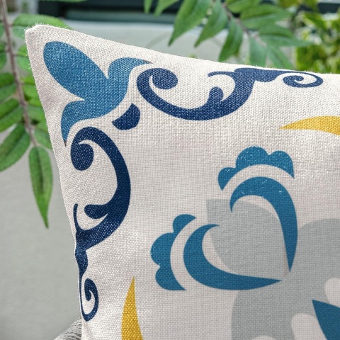 Miulee Poduszka zewnętrzna, dekoracyjna, wodoodporna, 4 szt 45 x 45 cm