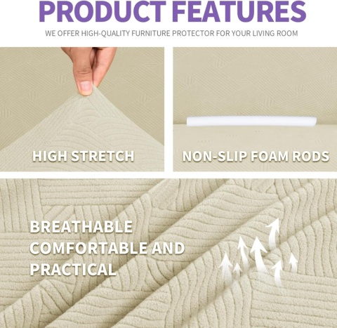 Ystyle Rozciągliwy Pokrowiec Na Sofę 2-Osobową