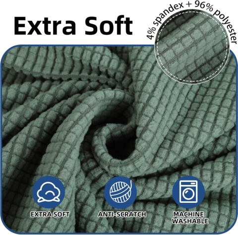 Ystyle Rozciągliwy Pokrowiec Na Sofę 4-Osobową 233-293 cm