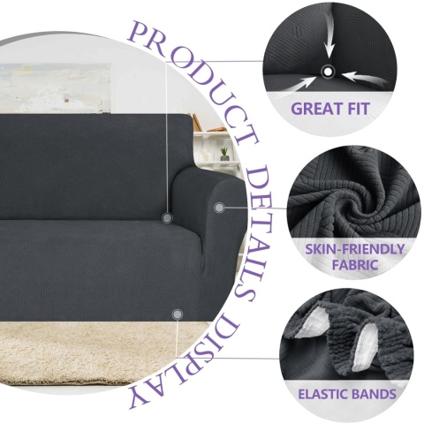 Ystyle Rozciągliwy Pokrowiec Na Sofę 2-Osobową 145-178 cm