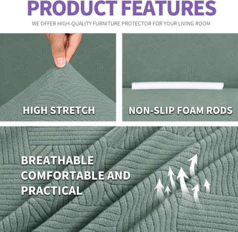 Ystyle Rozciągliwy Pokrowiec Na Sofę 2-Osobową