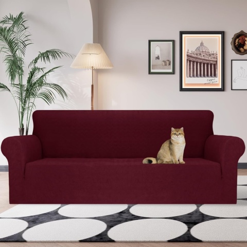 Ystyle Rozciągliwy Pokrowiec Na Sofę 4-Osobową 231-279 cm