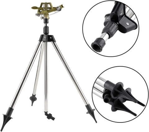 Zraszacz pulsacyjny na statywie ze stali nierdzewnej Wytino 360 st