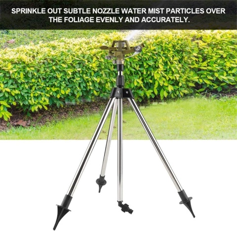 Zraszacz pulsacyjny na statywie ze stali nierdzewnej Wytino 360 st