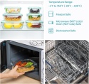 8X SZKLANE POJEMNIKI NA ŻYWNOŚĆ 8SZT Lunchbox DO LODÓWKI MIKROFALI