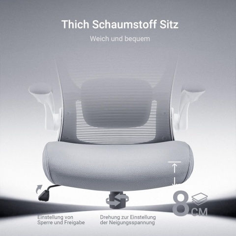 ACMELIFE Ergonomiczne krzesło biurowe z podparciem lędźwiowym