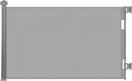 Bramka barierka ochronna na schody wysuwana, 0-140 cm szara