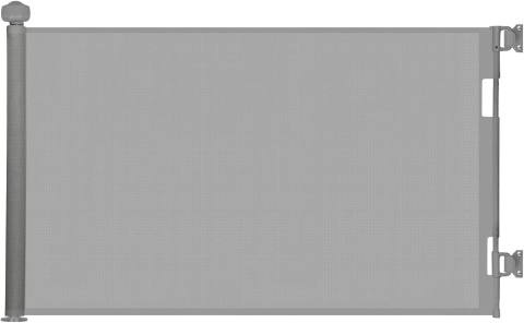 Bramka barierka ochronna na schody wysuwana, 0-140 cm szara