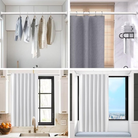 Drążek do zasłony bez wiercenia, 260-310 cm, 32 mm, teleskopowy