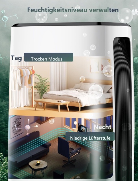 Elektryczny osuszacz powietrza 20 l, osuszacz powietrza 20 l/24 h,