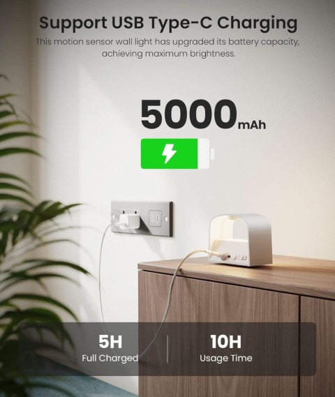 FULEN akumulatorowa lampa z czujnikiem ruchu 3 kolory 3 tryby