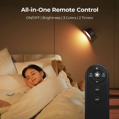 FULEN Lampa ścienna LED, 2 sztuki z akumulatorem 3200 mAh, 3 tryby