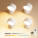 FULEN Lampa ścienna LED, 4 sztuki z akumulatorem , 3 tryby ,18 kolorow