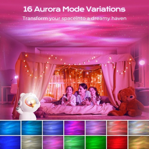 FULEN reflektor gwiezdne niebo, lampka nocna LED astronauta