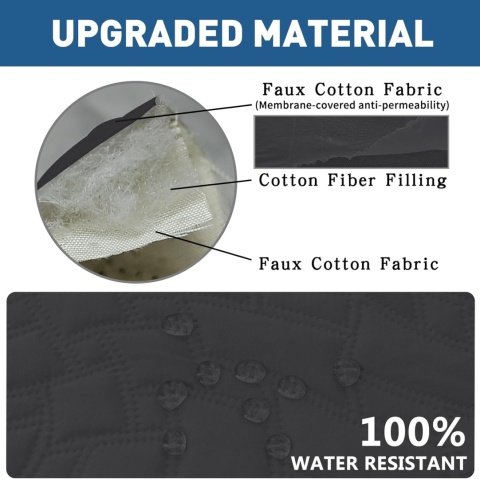 Ystyle Pokrowiec Na Sofę Narożnik 4-Osobowa (285cm, Czarny)