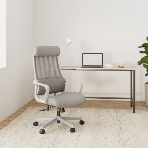 MELOKEA Ergonomiczne krzesło biurowe, z regulowanym zagłówkiem