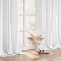 MIULEE Zasłony na przelotkach o wyglądzie lnu, 2 szt, 280 x 140 cm
